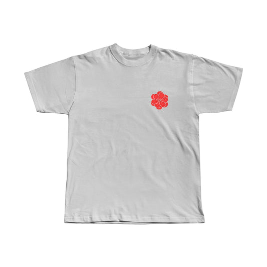 TRICOU ALB "FLOWER BOOTS"