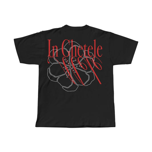 TRICOU NEGRU "FLOWER BOOTS"